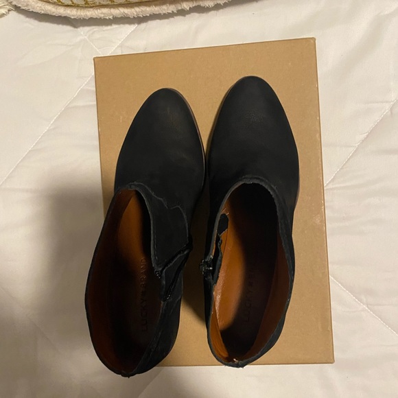 Black leather lucky brand booties - Picture 2 of 9